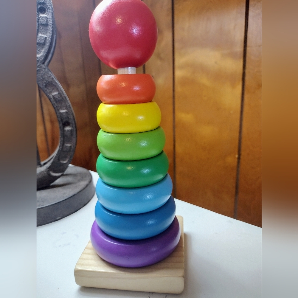 Melissa & Doug Rainbow Stacking Rings - Picture 3 of 4